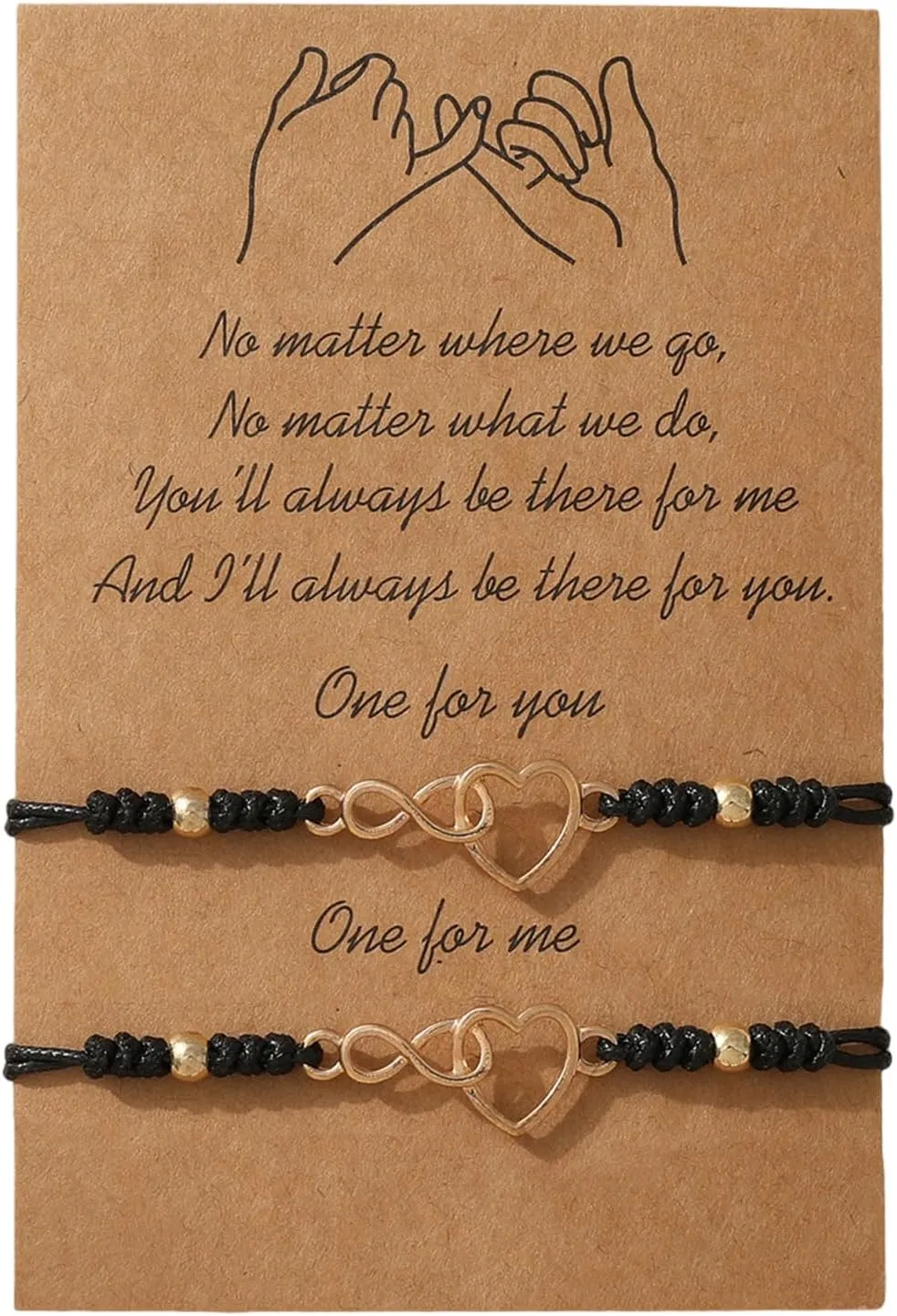 1 Pair Handmade Friendship Bracelets,Adjustable Cotton Anklets Unisex Bracelet for Any Occasion