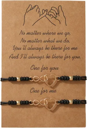 1 Pair Handmade Friendship Bracelets,Adjustable Cotton Anklets Unisex Bracelet for Any Occasion