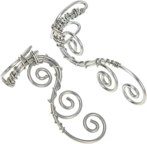 1 Pair Vintage Elf Ear Cuff Clip Jewelry Non Piercing Ear Hook Women Chic Accessory for Parties Weddings Daily Wear Special Occasions