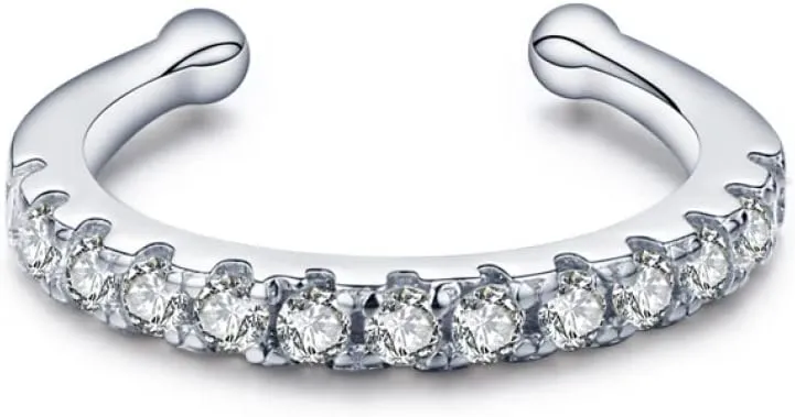 1 PCS Ear Cuff Rainbow Zirconia Elegant Clip Earrings For Women Jewelry Gifts