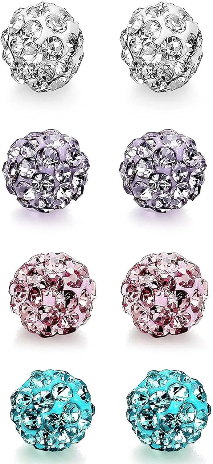 14G Stainless Steel Nipple Rings Glitter Ball CZ Straight Barbell Bars Tongue Ring 14mm(9/16Inch) Body Piercing Jewelry