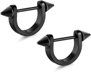 14G Stainless Steel Nipple Rings Solid U-Shape Straight Barbell Bars Tongue Ring 16mm(5/8Inch) Body Piercing Jewelry