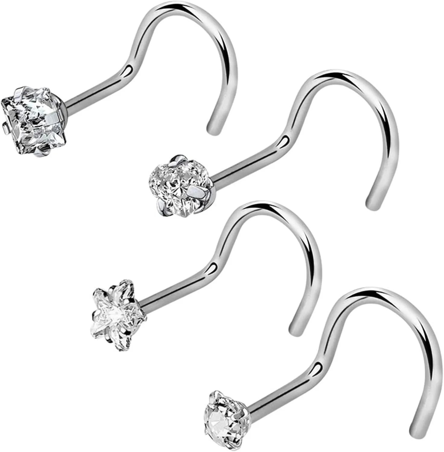 14g Surgical Steel Belly Button Rings 3pcs Set - Hypoallergenic Belly Button Jewelry (choose Color)