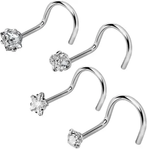 14g Surgical Steel Belly Button Rings 3pcs Set - Hypoallergenic Belly Button Jewelry (choose Color)
