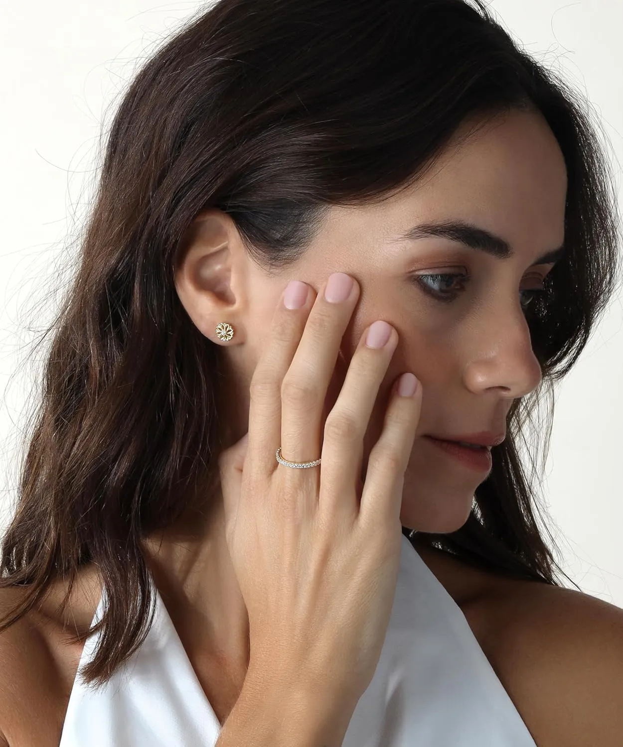 14K Gold Plated- Cubic Zirconia Simulated Diamond Stackable Rings Eternity Bands/Silver Rings, Gold Rings for Women- 1.5mm, 2mm Stacking Rings for Oura Gen 4/Oura Gen 3, Size 4-12