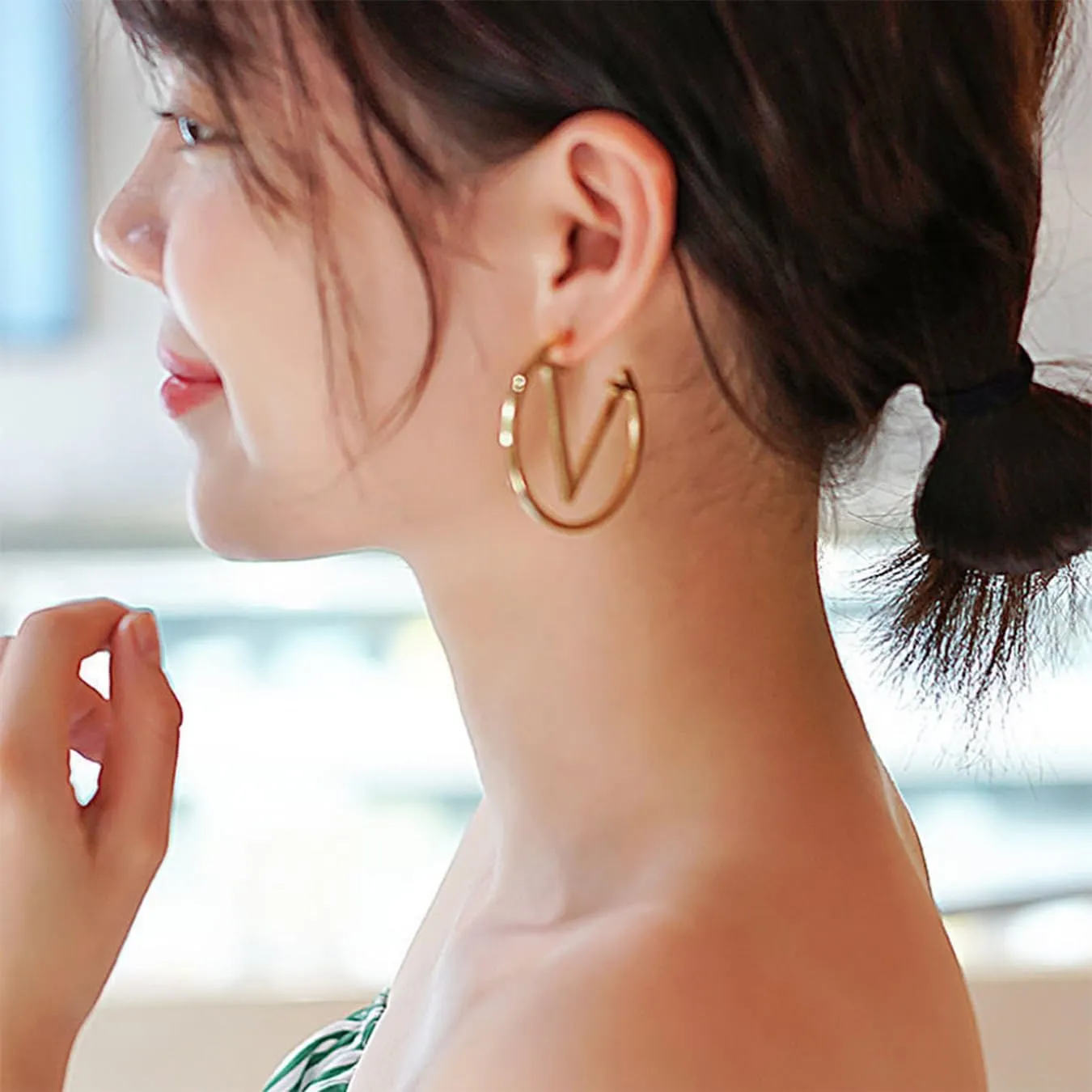 18K Gold Luxury Letter Earrings for Women and Sisters | Valentines Day, Birthday Gifts, Elegant Accessories for Any Occasion