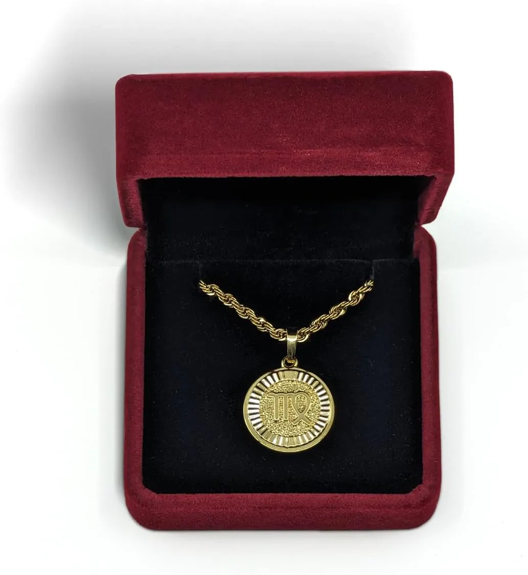 18k Gold Plated Zodiac Necklace & Pendant - Gold Necklace for Women & Men, Tarnish & Water Resistant, Birthday Gifts for Women & Men