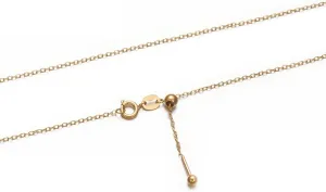 1mm 18" Stainless Steel Adjustable Solid Thin Cross Chain Rope Chain Necklace for Women 18K Gold Plated Bolo Jewelry