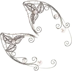 1Pair Elegant Ear for Women Decorative Clip Fairy Earrings for Parties Weddings Halloween Daily Wear Unique Cuff Wrap Design Comfortable Safe