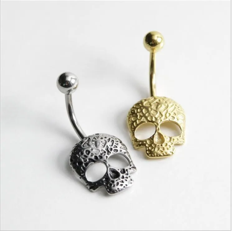 1pc Fashion Skull Anti Allergy Titanium Belly Button Rings