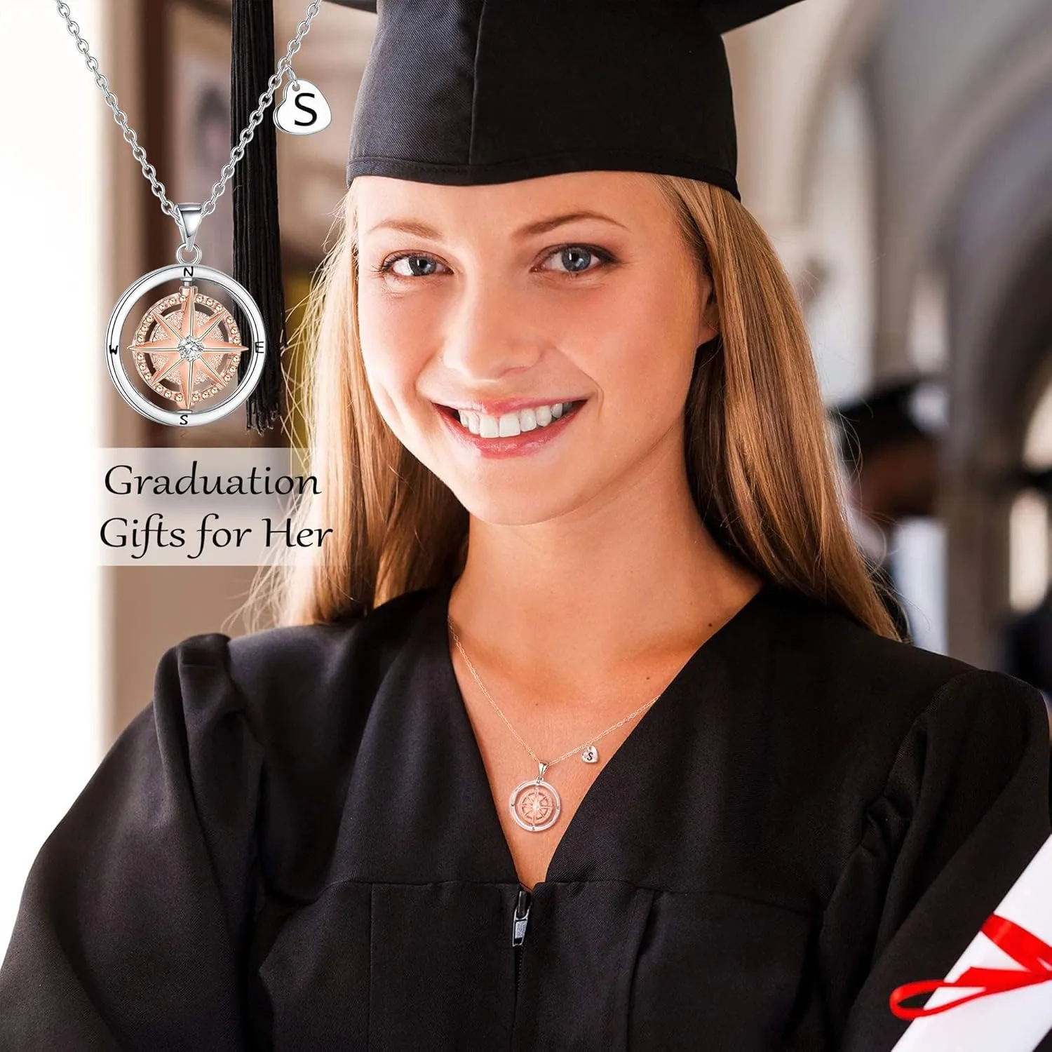 2025 Graduation Gifts for Her Initial Necklace for Women with Heart 5th/8th Grade Gifts High School/Elementary/Middle School Graduation Gift for Daughter/Sister/Best Friend