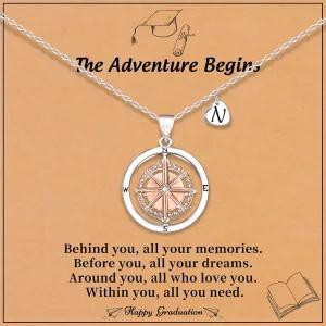 2025 Graduation Gifts for Her Initial Necklace for Women with Heart 5th/8th Grade Gifts High School/Elementary/Middle School Graduation Gift for Daughter/Sister/Best Friend