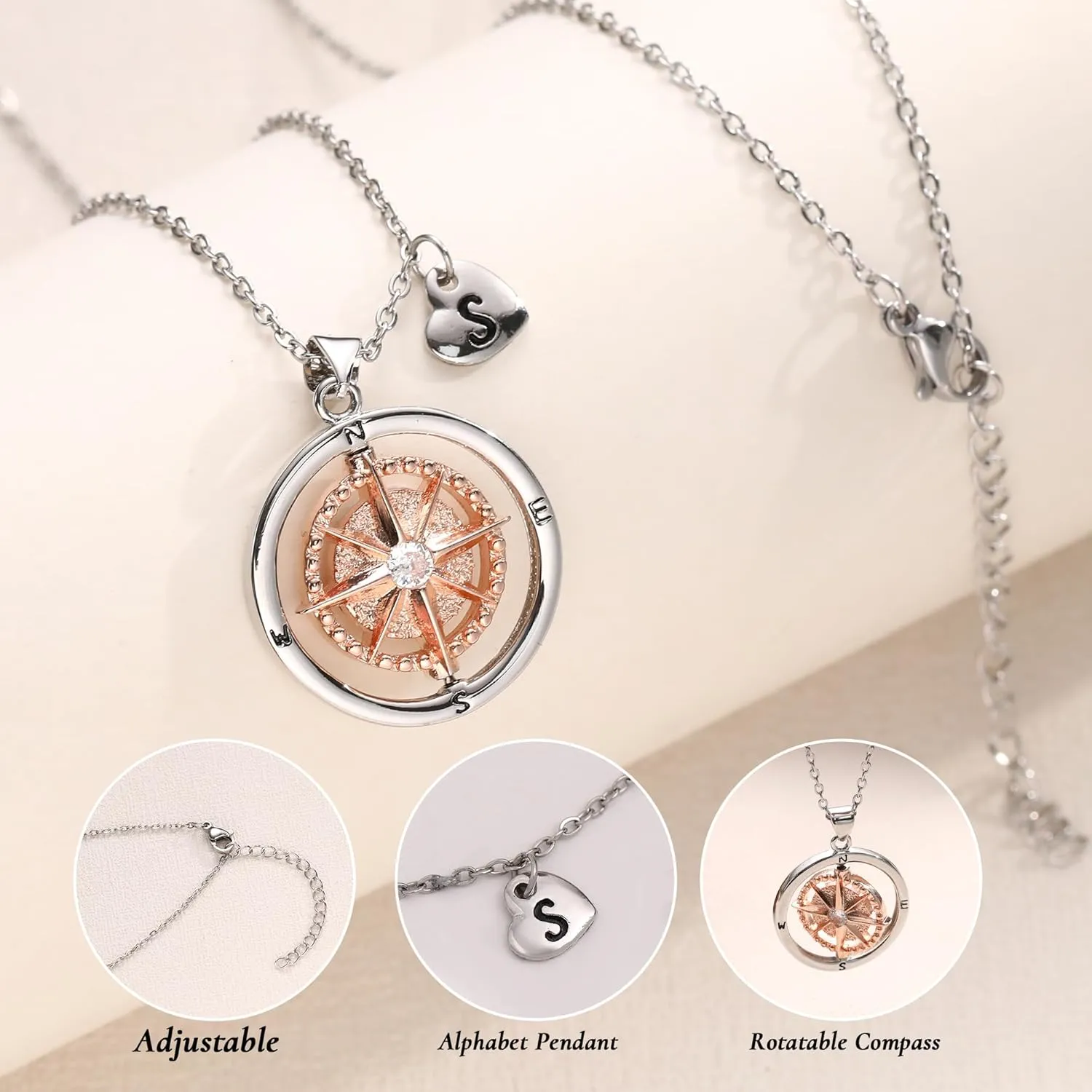 2025 Graduation Gifts for Her Initial Necklace for Women with Heart 5th/8th Grade Gifts High School/Elementary/Middle School Graduation Gift for Daughter/Sister/Best Friend