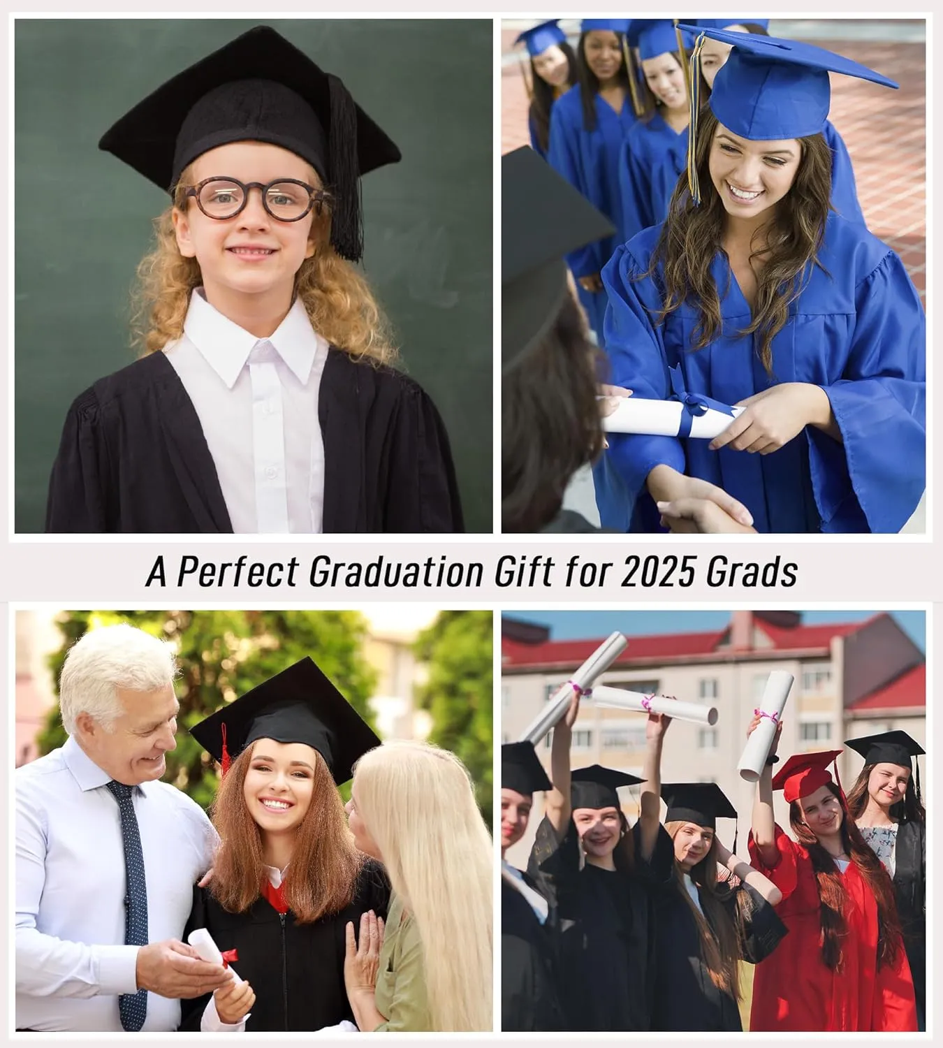 2025 Graduation Gifts for Her/Girls/Women, Tiny Gemstone Graduation Bracelet with Unique Cap Gift Box