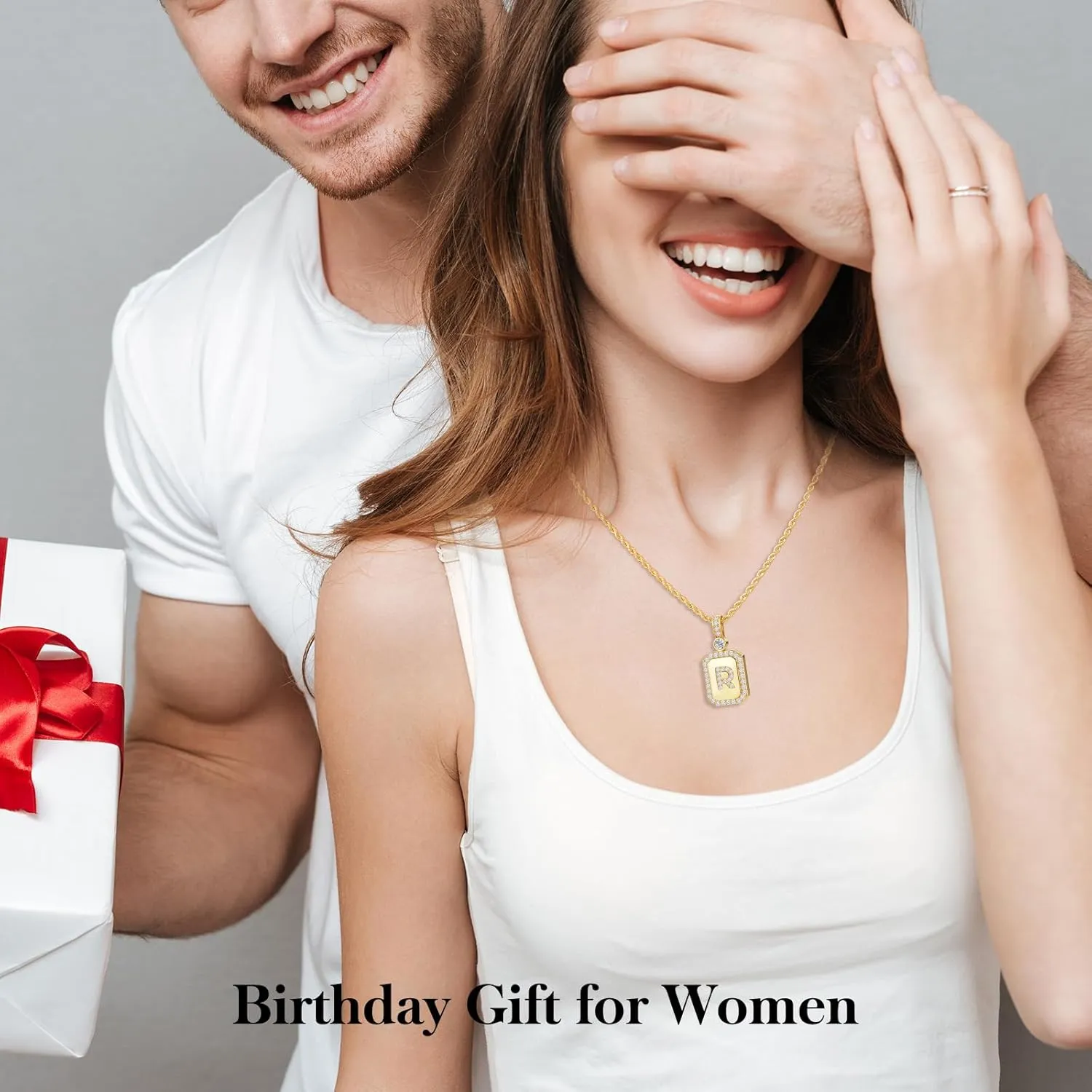 24K Gold Filled Necklace for Women, Initial A-Z Letter Pendant Necklaces for Women, Women's Jewelry for Wife Girlfriend Mother Daughter Sister Grandma Friend Female, Yellow Necklace