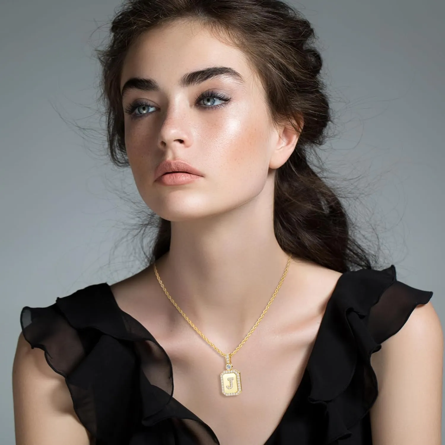 24K Gold Filled Necklace for Women, Initial A-Z Letter Pendant Necklaces for Women, Women's Jewelry for Wife Girlfriend Mother Daughter Sister Grandma Friend Female, Yellow Necklace
