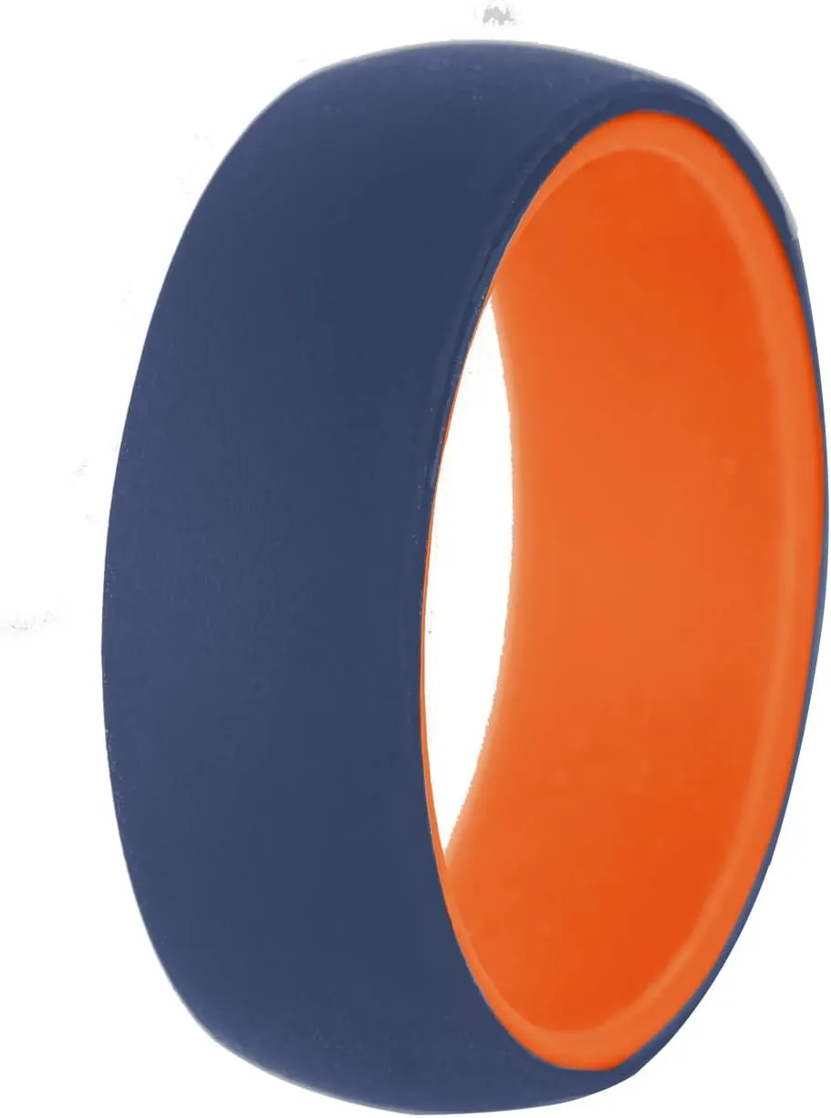 2Pack Two-Tone Silicone Ring Engagement Rubber Rings Christian Jesus Cross Silicone Rings Bible Verse Quote Faith Inspirational Custom Engraved Marriage Rings,Size 6-14