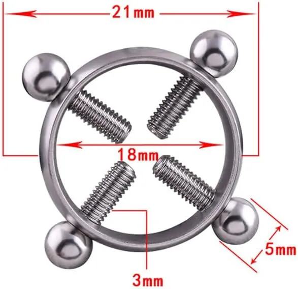 2pcs Fake Nipple Rings For Women Body Jewelry Stainless Steel Fake Nipple Ring For Women