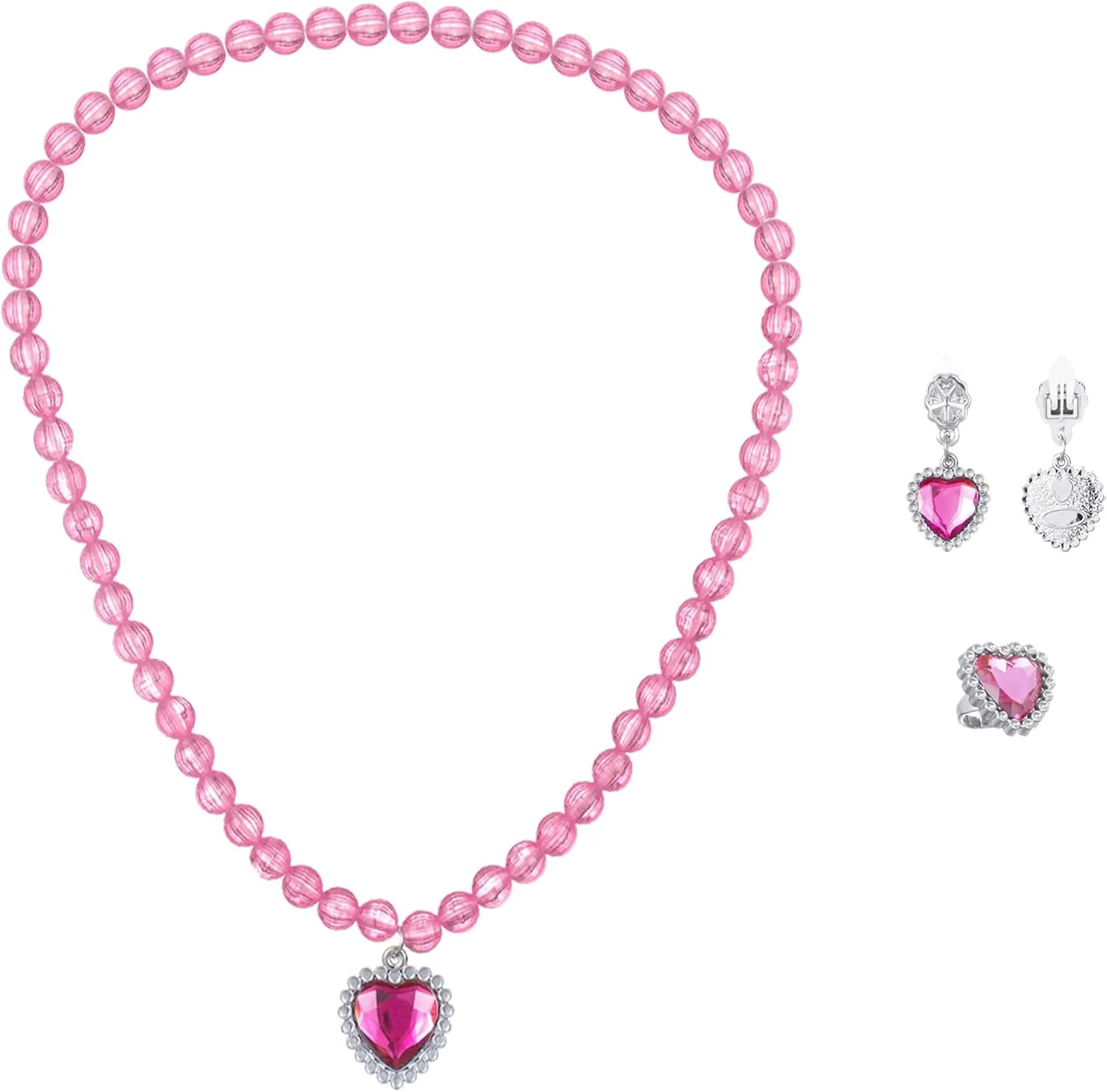 5PCS Princess Costume Accessories Set - with Princess Dress Up Handbag, Necklaces, Rings, Earrings