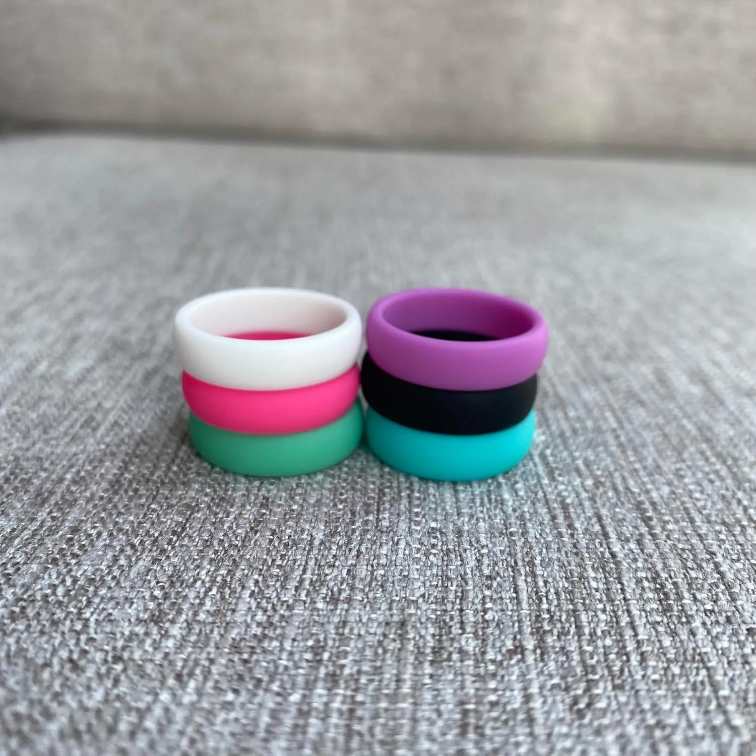 8 Colors Set-Custom Logo Text Silicone Rings 5.7mm Delicate Breathable Rubber Comfort Fit Thin Rings Wedding Band,Christian Cross Rings/Freemason Compass Symbol Masonic Rings