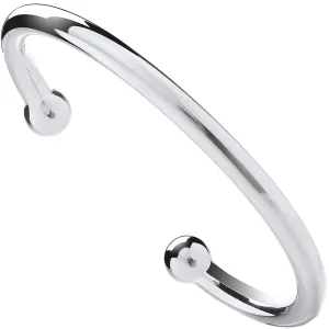 925 Sterling Silver 6mm Solid Torque Bangle 62.0g