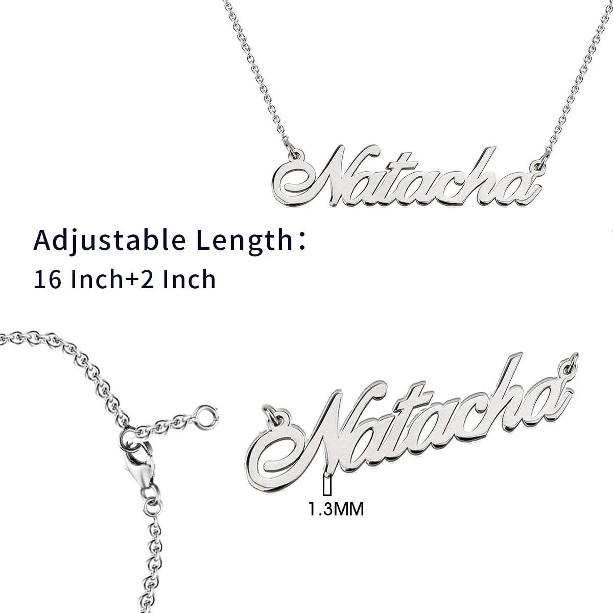 925 Sterling Sliver Custom Name Necklace Personalized Initial Necklaces Pendant Jewelry Gift for Her