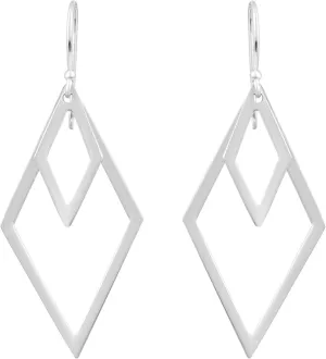 AeraVida Elegant Triangle Geometric 925 Sterling Silver Earrings | Stylish Drop Statement Earrings for Women