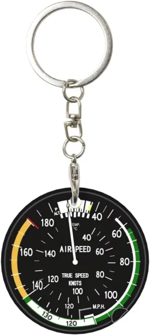 Airplane Speedometer Pilot Flight Keychain, Aircraft Key Chain Keychains Organizer Keyring Holder for Women Men Boys Girls
