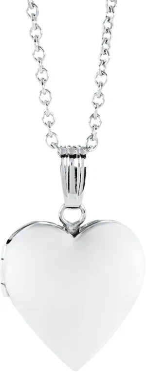 Amazon Essentials Girls Polished Heart Locket (previously Amazon Collection)