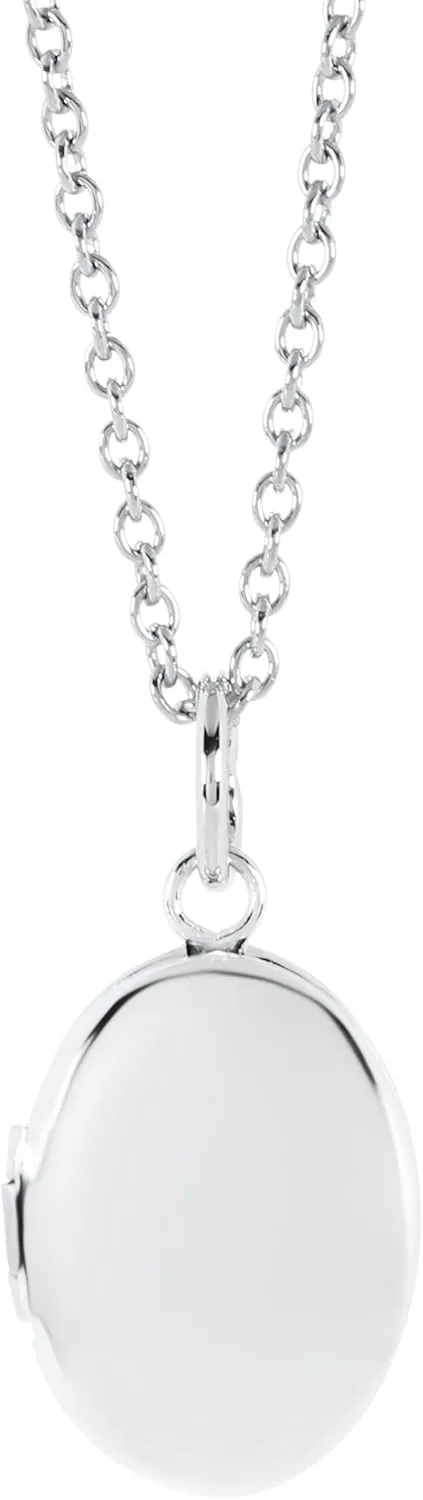 Amazon Essentials Girls Polished Locket Necklace, (previously Amazon Collection)