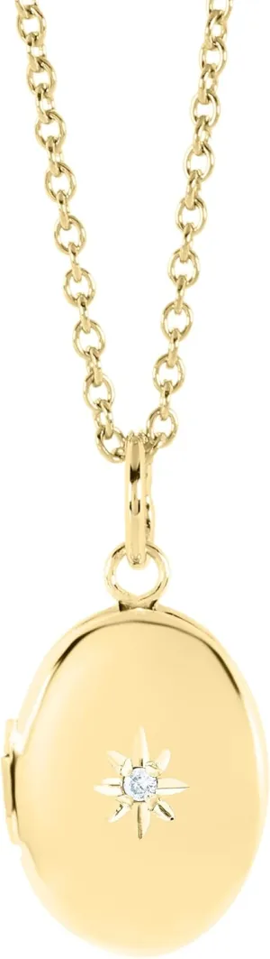 Amazon Essentials Girls Polished Locket Necklace, (previously Amazon Collection)