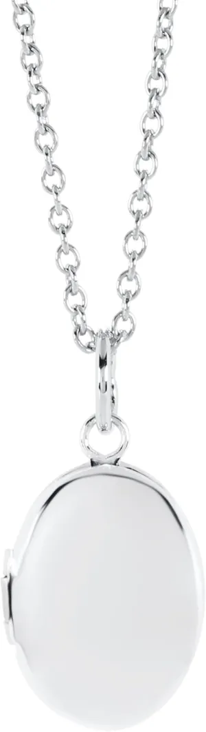 Amazon Essentials Girls Polished Locket Necklace, (previously Amazon Collection)