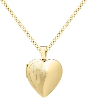 Amazon Essentials Women's Heart Shaped Polished Locket, 18" (previously Amazon Collection)