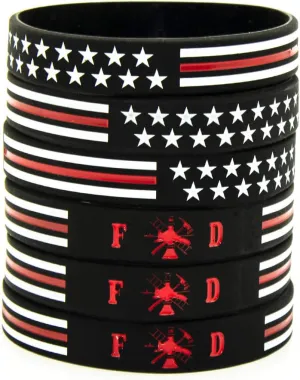 American Flag Rubber Bracelets Silicone Wristbands for Department,Officers,Veterans,American Patriots, Army fans Sport Fans Wearing and Special Gifts for Independence day