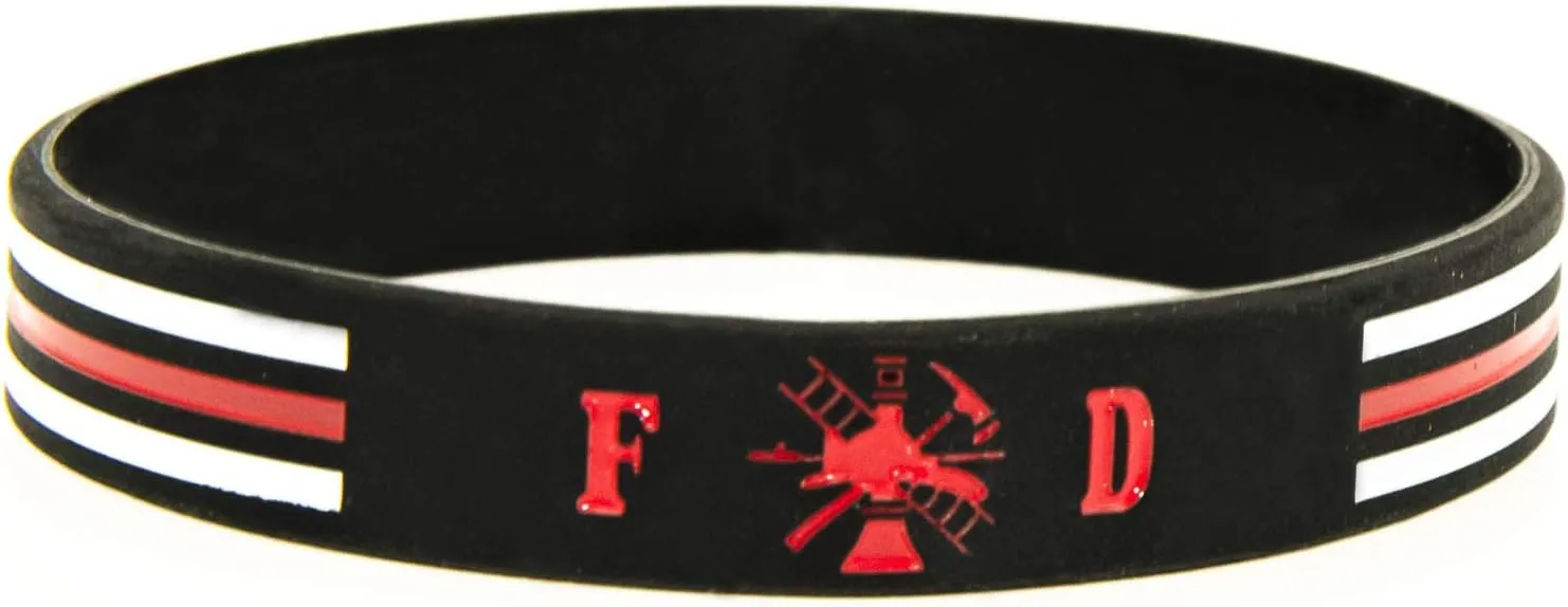 American Flag Rubber Bracelets Silicone Wristbands for Department,Officers,Veterans,American Patriots, Army fans Sport Fans Wearing and Special Gifts for Independence day