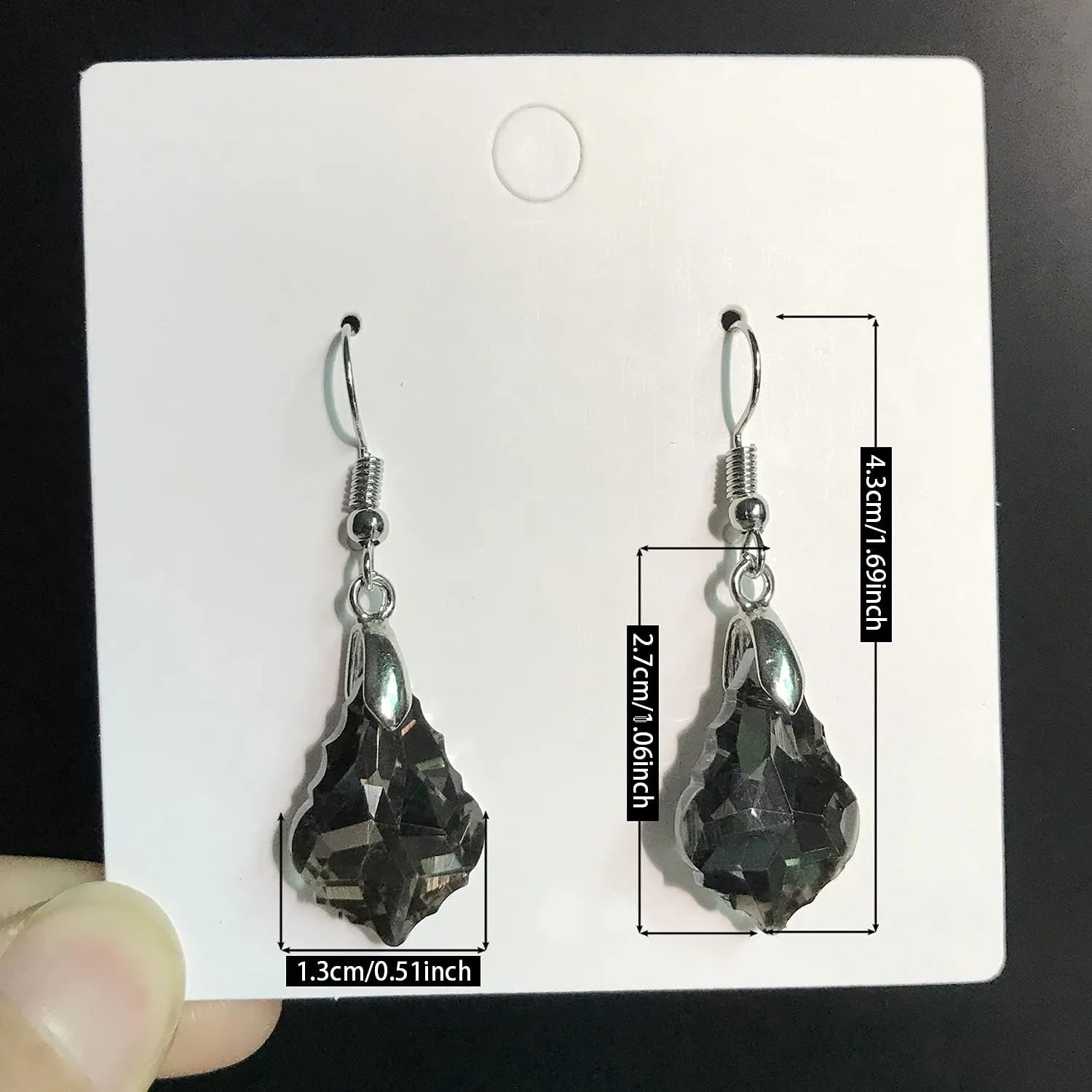 ANDPAI Unique Sparkly Multi-color Crystal Teardrop Dangle Drop Earrings Rainbow Crystal Geometry Earrings for Women Statement Chic Charm Jewelry Gifts