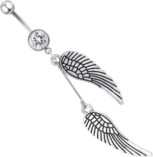 Angel Wing Ring Belly Button Piercing Jewelry Fashionable Wing Shaped Belly Ring Perfect for All Occasions