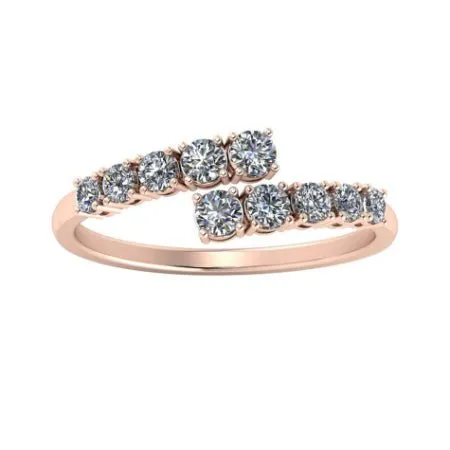 Anthea Split Bar Trendy Lab Diamond Wedding Ring