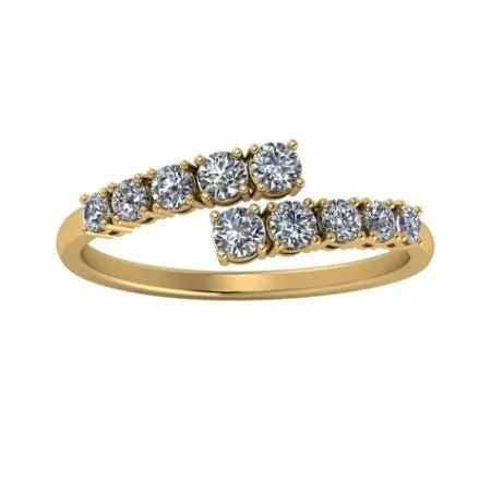 Anthea Split Bar Trendy Lab Diamond Wedding Ring