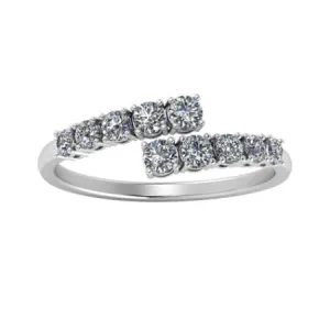 Anthea Split Bar Trendy Lab Diamond Wedding Ring