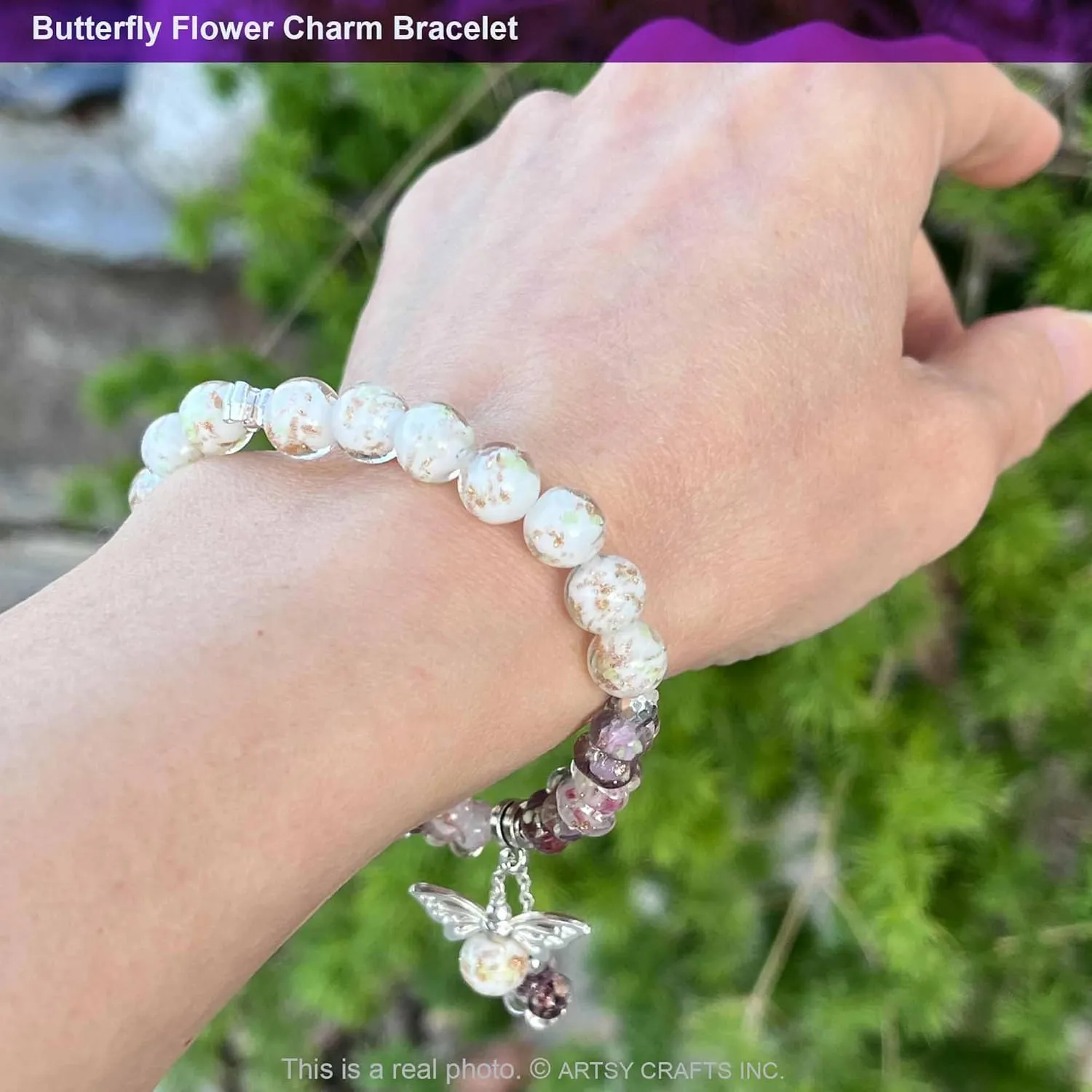 ARTSY Crafts Glow in the Dark Firefly Beads Bracelet, Unique Inspirational Bracelets with Meaning, Mermaid Crystal Healing Chakra Birthday Gifts