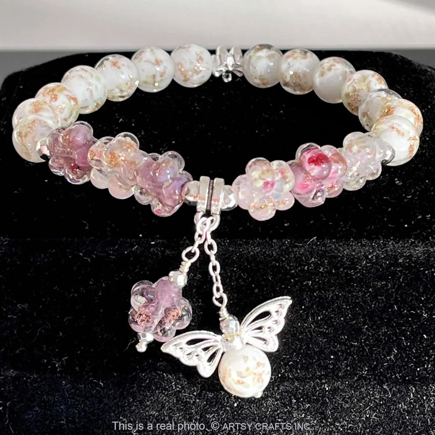 ARTSY Crafts Glow in the Dark Firefly Beads Bracelet, Unique Inspirational Bracelets with Meaning, Mermaid Crystal Healing Chakra Birthday Gifts
