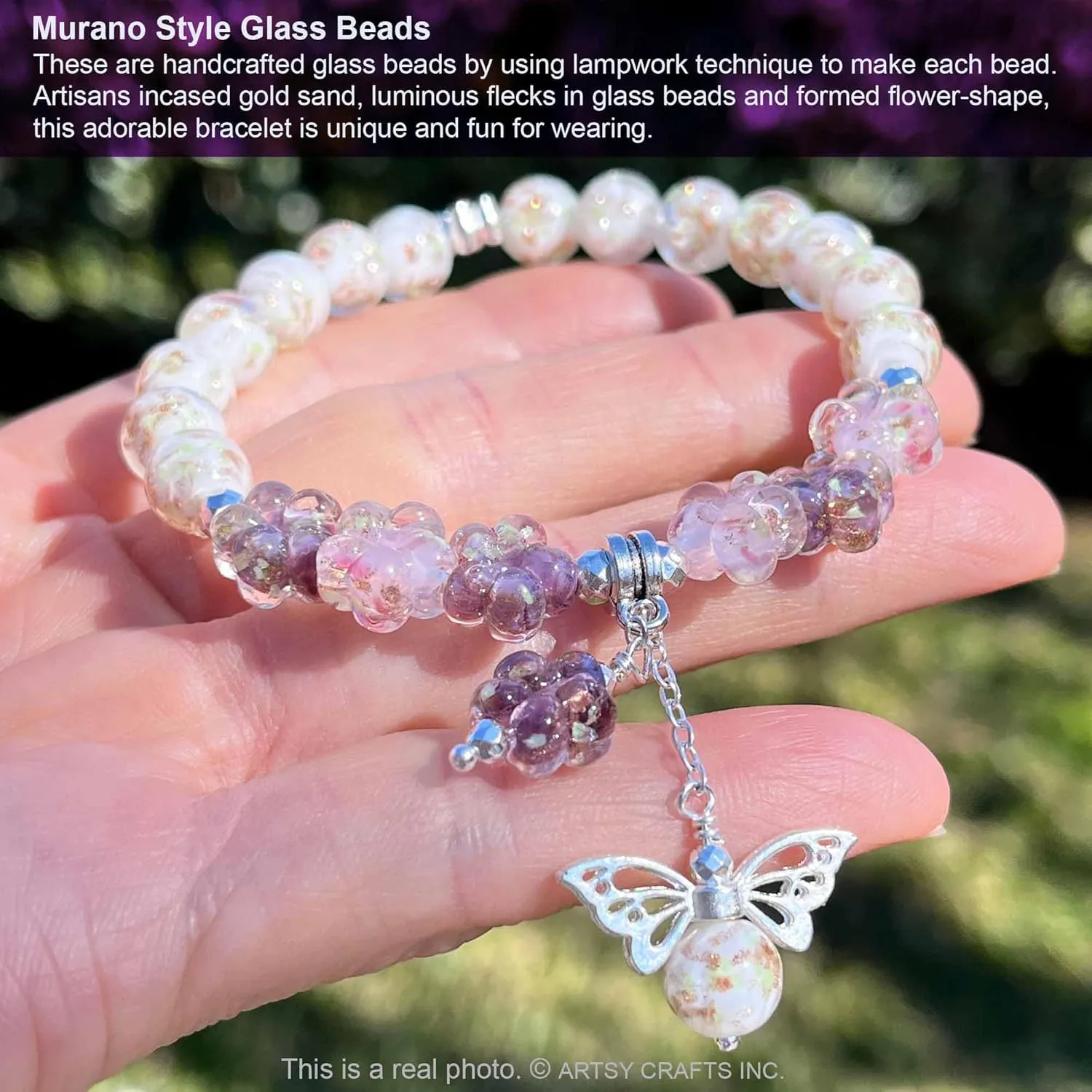 ARTSY Crafts Glow in the Dark Firefly Beads Bracelet, Unique Inspirational Bracelets with Meaning, Mermaid Crystal Healing Chakra Birthday Gifts