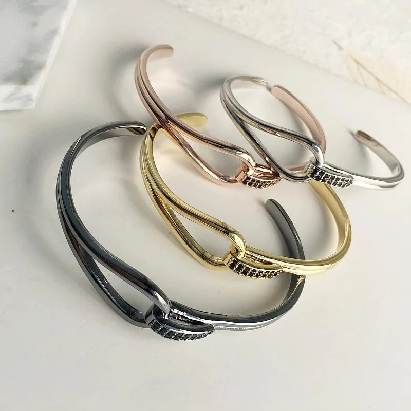 Asesino Micro Paved Open Cuff Bangle