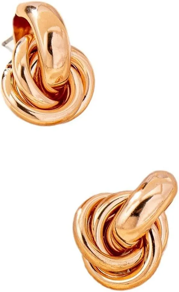 ASTRUE Elegant Gold Hoop Earrings for Women - Hypoallergenic Lightweight Geometric Jewelry for Daily Wear & Special Occasions