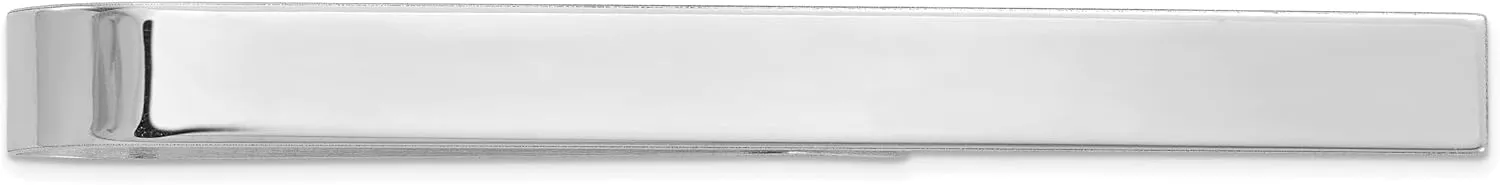 Avariah Solid 14k White Gold Polished Tie Bar - 50mm