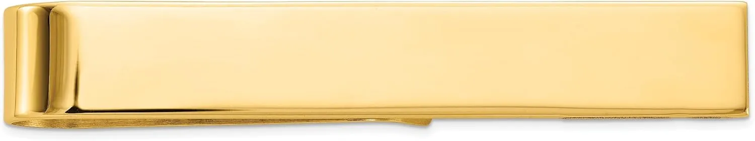 Avariah Solid 14k Yellow Gold Men's Polished Tie Bar - 50mm