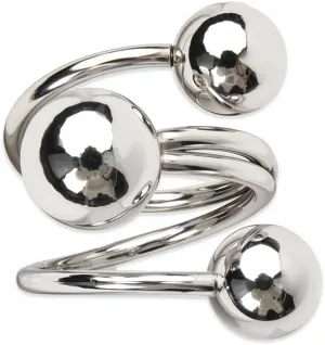 Ball Statement Ring for Women Irregular Stackable Rings for Women Layered 3 Round Balls Ring Open Wrap Rings for Women Adjustable Chunky Silver Rings for Women Birthday Gifts for Her