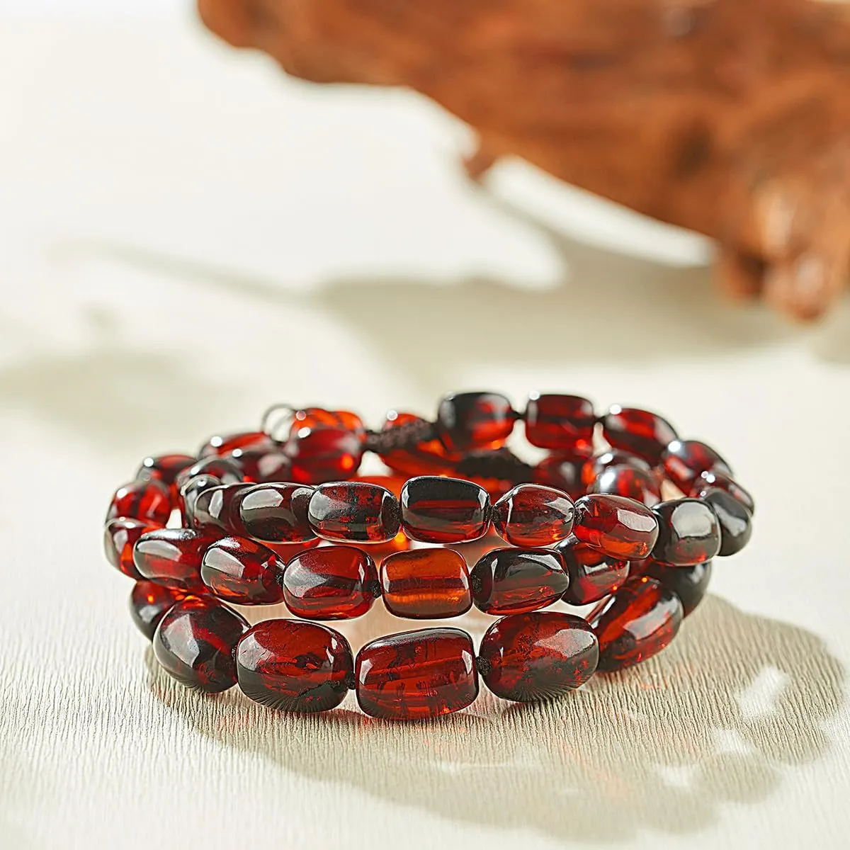 Baltic Amber raw Bracelet Gift Set -100% Certified and Authentic Premium Quality Raw Baltic Amber-True amber stone bead
