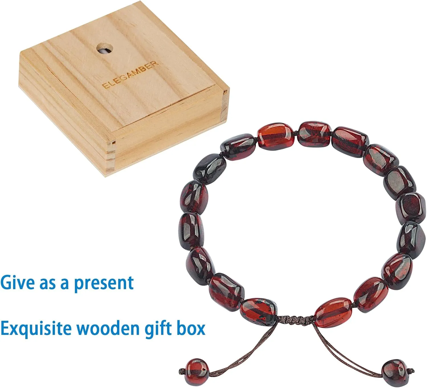 Baltic Amber raw Bracelet Gift Set -100% Certified and Authentic Premium Quality Raw Baltic Amber-True amber stone bead